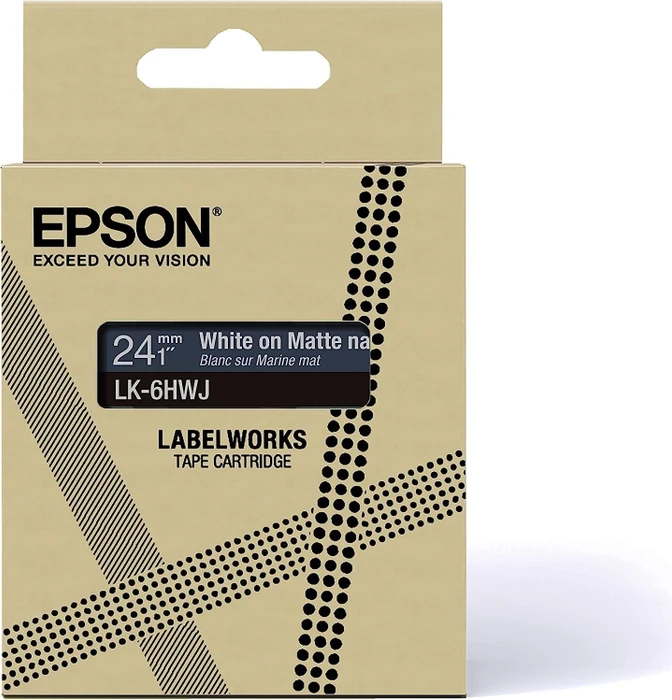 Epson LK-6HWJ Beschriftungsband, 24mm, weiß/dunkelblau