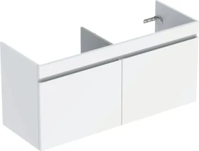 Geberit Renova Plan Unterschrank für Doppelwaschtisch 122.6x60.6x44.6cm, 2 Schubladen, 2 Innenschubladen, weiß