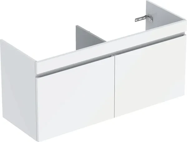 Geberit Renova Plan Unterschrank für Doppelwaschtisch 122.6x60.6x44.6cm, 2 Schubladen, 2 Innenschubladen, weiß
