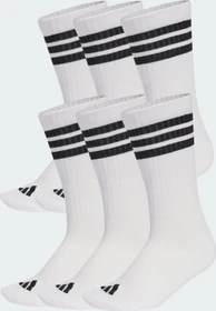 adidas 3-Streifen Essentials Cushioned Crew Socken weiß/schwarz, 3 Paare