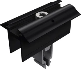 SL Rack Mittelklemme mit Erdung schwarz eloxiert