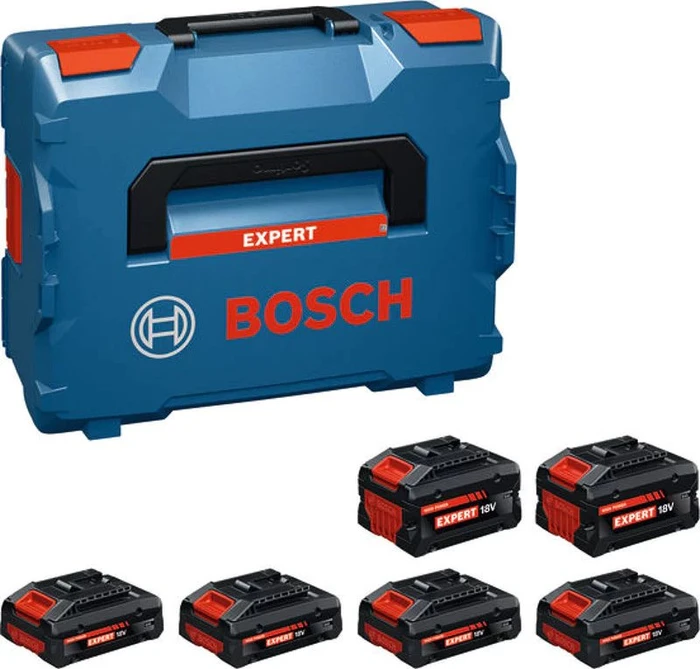 Bosch Professional EXPERT 4xEXBA18V-40 + 2xEXBA18V-80 Starterset 18V, 4.0/8.0Ah, Li-Ionen, 4 Akkus