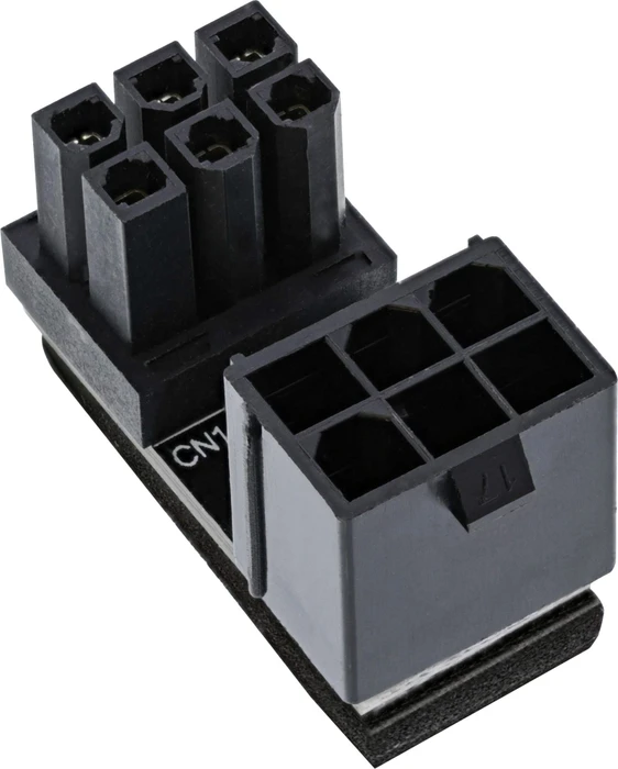 InLine Grafikkarten Stromadapter intern, 180° ATX 6pol Stecker auf Buchse