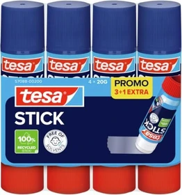 tesa Stick Klebestift, 80g (4x 20g)