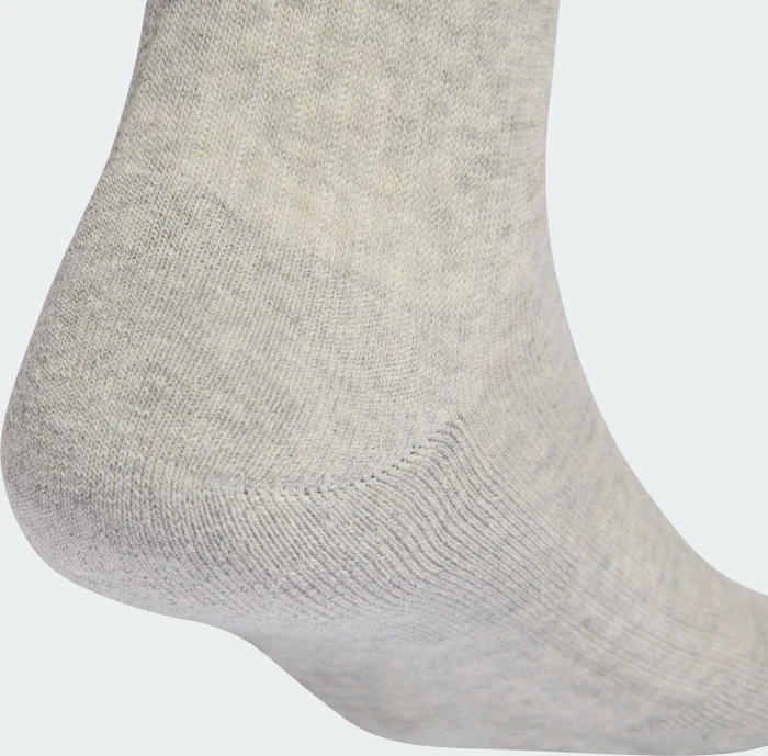 adidas 3-Streifen Cushioned Crew Socken medium grey heather/white/black, 3 Paare