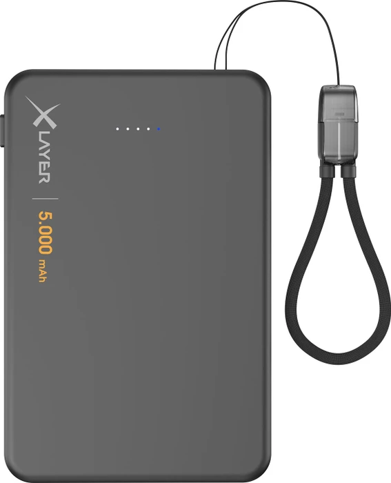 XLayer MagFix Pro Powerbank Ultra Slim 5000mAh schwarz