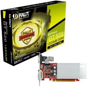 Palit GeForce GT 520 passiv, 1GB DDR3, VGA, DVI, HDMI