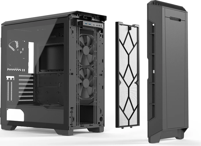 Phanteks Eclipse P600S Satin Black, schwarz, Glasfenster, schallgedämmt