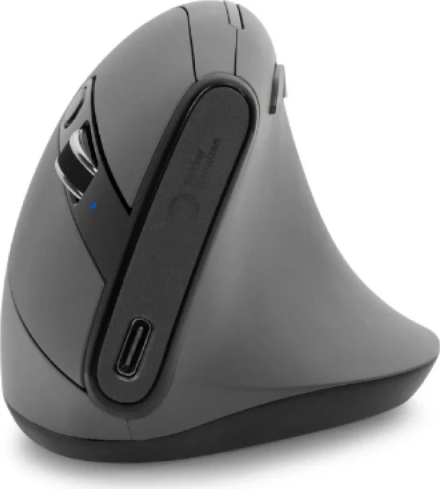 BakkerElkhuizen Grip Pro Wireless Vertical Mouse, grau/schwarz, USB