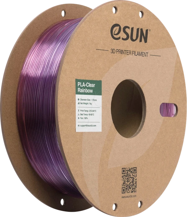 eSUN PLA Clear, purple red, Spule, 1.00kg