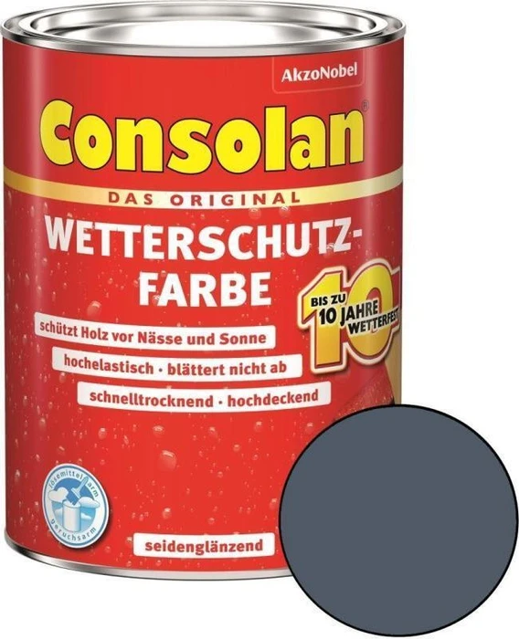 Consolan Wetterschutz-Farbe außen schiefer, 750ml
