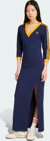 adidas Adicolor Classics 3-Streifen Maxi Kleid night indigo/crew orange (Damen)