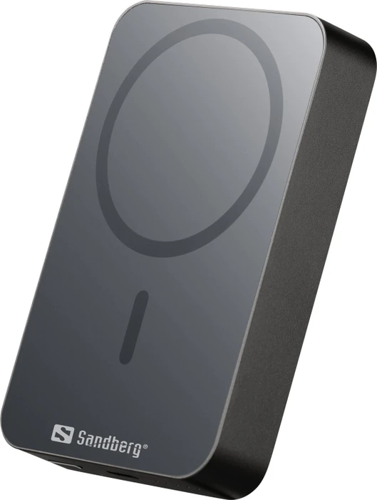 Sandberg Magnet Wireless Powerbank 10000 Alu grau