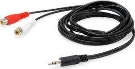 Equip 147093 1x 3.5mm Klinke Stecker/2x Cinch Buchse, 2.5m