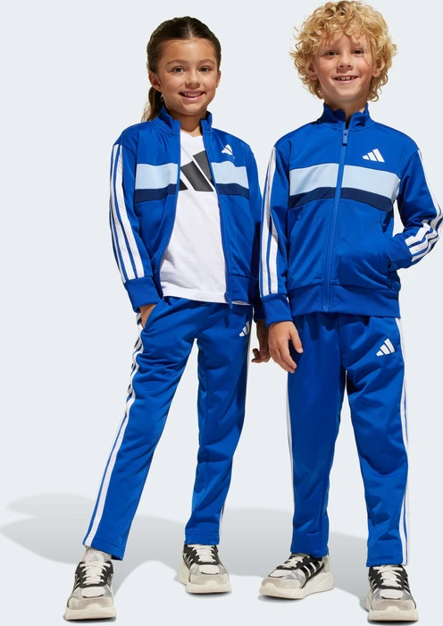 adidas Seasonal Essentials Tiberio 3-Streifen Tricot Trainingsanzug royal blue/white/glow blue (Junior)
