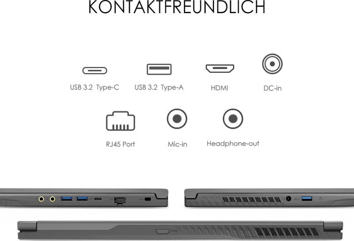 MSI WF65 10TJ-479 Mobile Workstation WF65 10TJ-479, Space Grey, Core i7-10750H, 32GB RAM, 1TB SSD, Quadro T2000 Max-Q, DE