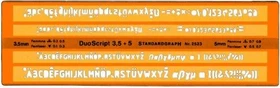 Schneider Standardgraph DuoScript Schriftschablone, orange