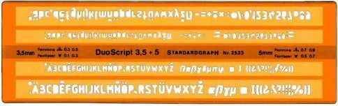 Schneider Standardgraph DuoScript Schriftschablone, orange