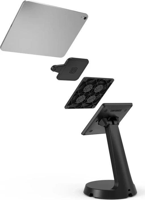 Compulocks Universal Tablet Magnetic Mast Counter Stand mit Magnetix Mount, Tablet-Stand bis 13", schwarz