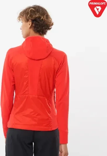 Salomon Elixir Hybrid Hooded Funktionsjacke cherry tomato/valiant poppy (Damen)
