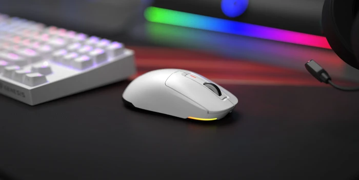 Genesis Zircon 660 Wireless Ultra-Lightweigt Gaming Mouse weiß, USB/Bluetooth