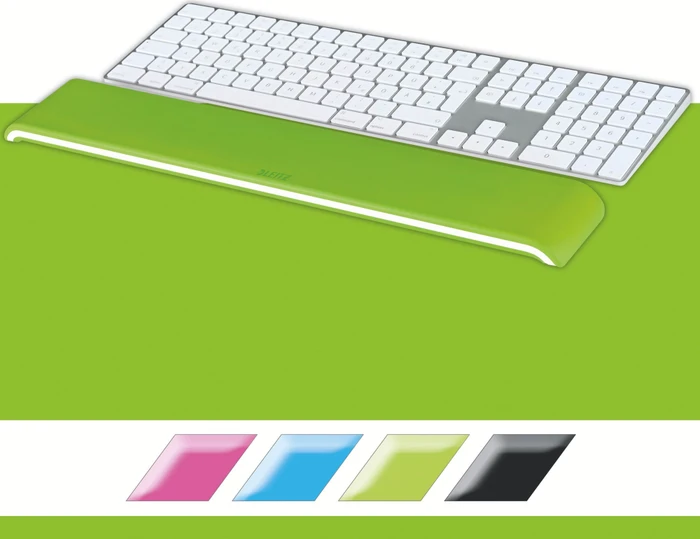 Leitz Ergo WOW höhenverstellbare Handgelenkauflage für Tastatur, grün/weiß