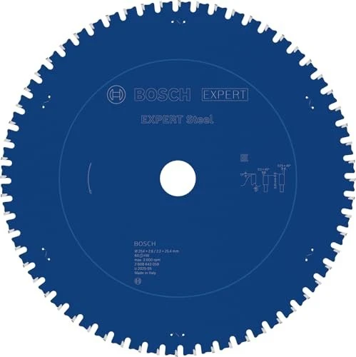 Bosch Professional Expert for Steel Kreissägeblatt 60Z, 254x2.2x25.4mm, 1 Stück