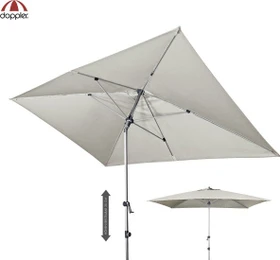 Doppler Expert Auto Tilt Sonnenschirm 300x200cm hellgrau