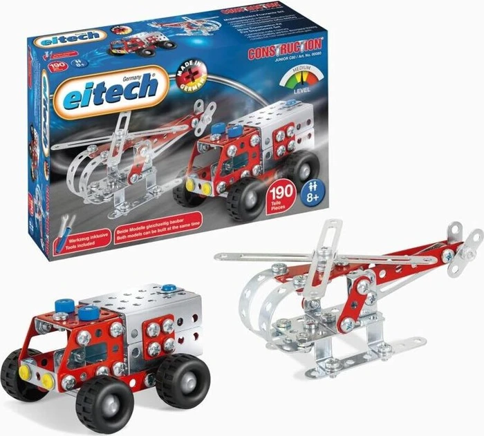eitech Feuerwehr Set - Helikopter & Löschwagen