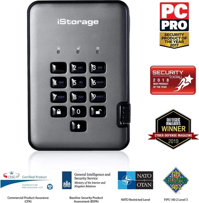 iStorage diskAshur Pro 2, 5TB, USB-A 3.0