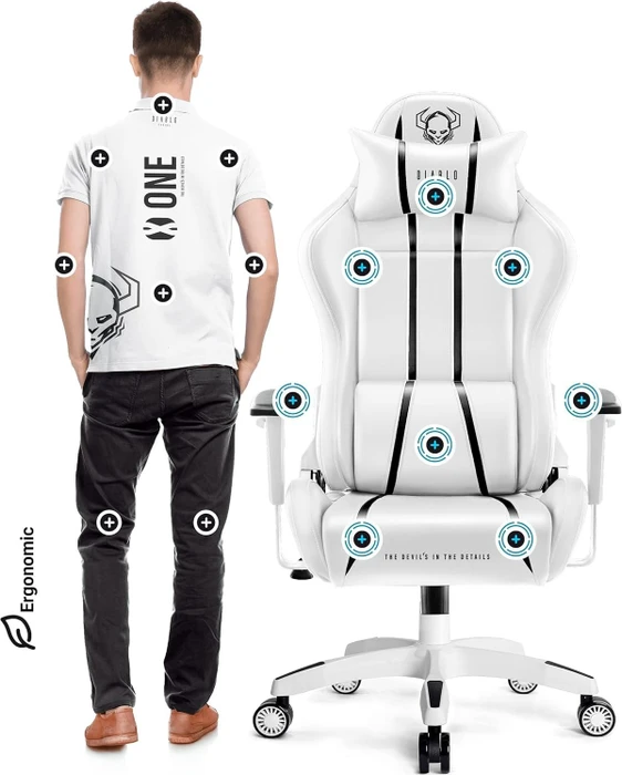 Diablo Chairs X-One 2.0 King Gamingstuhl, weiß/schwarz