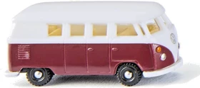 Wiking Miniaturen VW T1 Bus weinrot/weiß