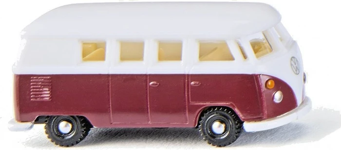 Wiking Miniaturen VW T1 Bus weinrot/weiß
