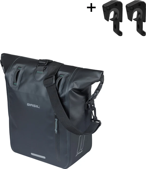 Basil Rivo M Tarpaulin MIK Hooks Gepäcktasche schwarz