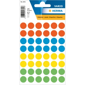 Herma Markierungspunkte 13mm, 5-farbig, 5 Blatt