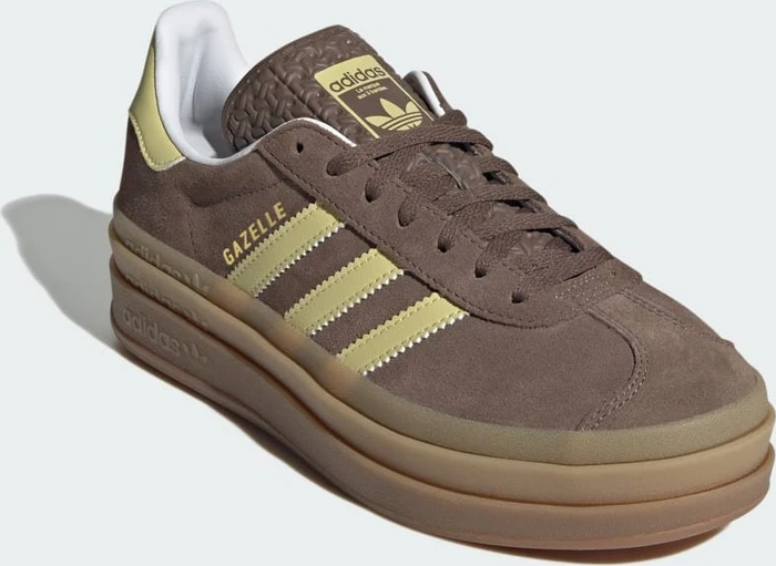 adidas Gazelle Bold earth strata/powder yellow/cloud white (Damen)