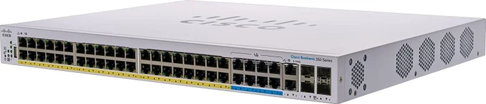 Cisco Business 350 Rackmount Gigabit Managed Switch, 48x RJ-45, 2x SFP+, 2x RJ-45/SFP+, 740W UPoE