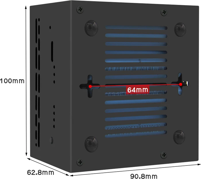 Geekworm Gehäuse für Raspberry Pi 5 X1202 Shield, schwarz
