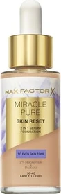 Max Factor Miracle Pure Skin Reset 2in1 Serum Foundation 30-40 fair to light, 30ml