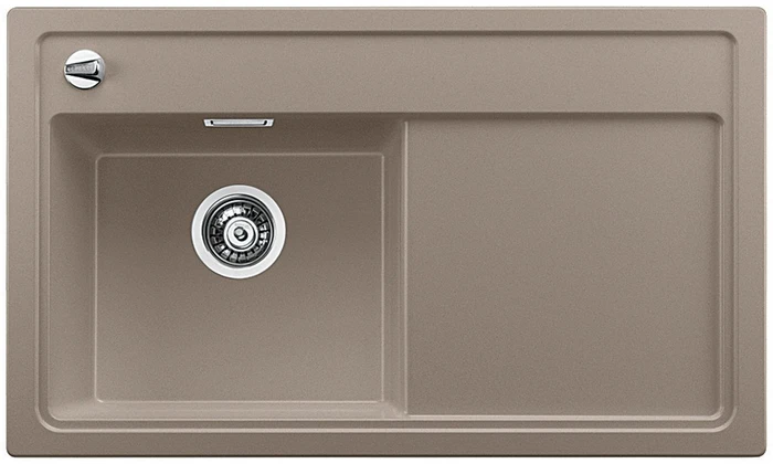 Blanco Zenar 45 S Becken links mit Ablauffernbedienung tartufo inkl. Glasschneidebrett