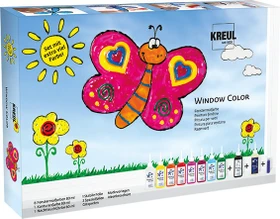 Kreul Window Color Malfarbe Set mit extra viel Farbe, 8 Farben, 80ml
