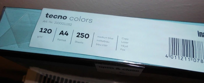 inapa tecno colors Universalpapier mittelblau, A4, 120g/m², 250 Blatt