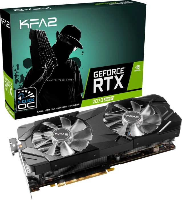 KFA2 GeForce RTX 2070 SUPER EX (1-Click OC), 8GB GDDR6, HDMI, 3x DP