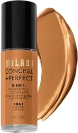 Milani Conceal + Perfect 2-in-1 Foundation + Concealer 10A1 caramel, 30ml
