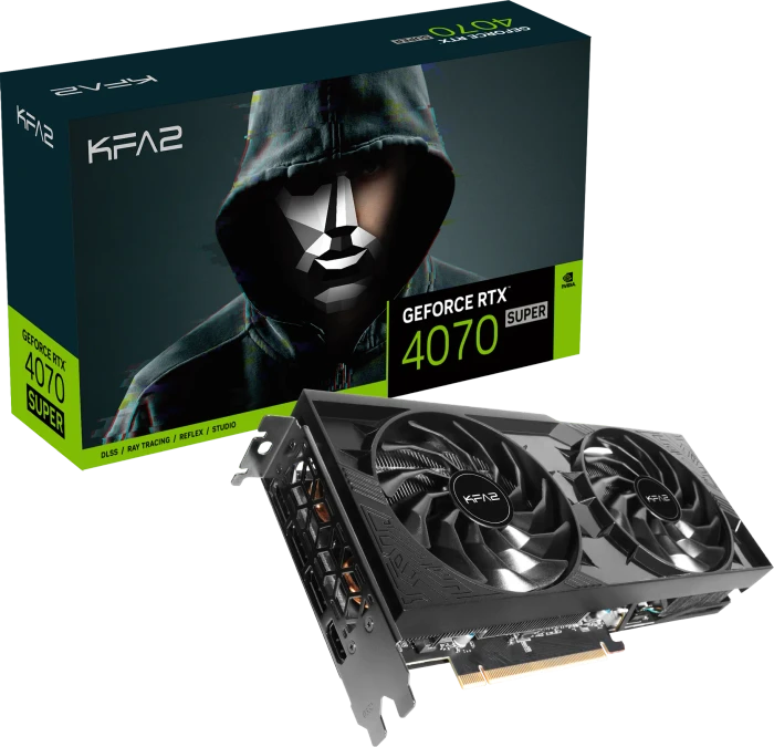 KFA2 GeForce RTX 4070 SUPER 1-Click OC 2X, 12GB GDDR6X, HDMI, 3x DP
