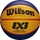 Wilson FIBA 3x3 Game Basketball blau/orange/gelb (WTB0533XB)