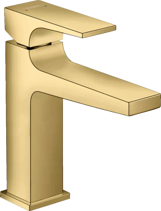 Hansgrohe Metropol Waschbeckenarmatur 110 mit Push-Open Ablaufgarnitur polished goldoptik