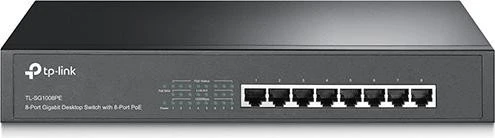 TP-Link TL-SG1008PE Desktop Gigabit Switch, 8x RJ-45, 124W PoE+