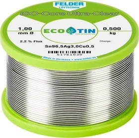 Felder ISO-Core Ultra Clear SAC305 Sn96.5Ag3Cu Lötzinn 1mm, 500g