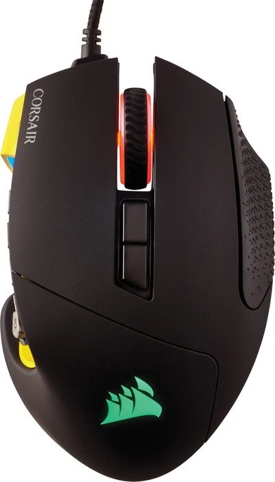 Corsair Scimitar Pro RGB Optical MOBA/MMO Gaming Mouse gelb, USB
